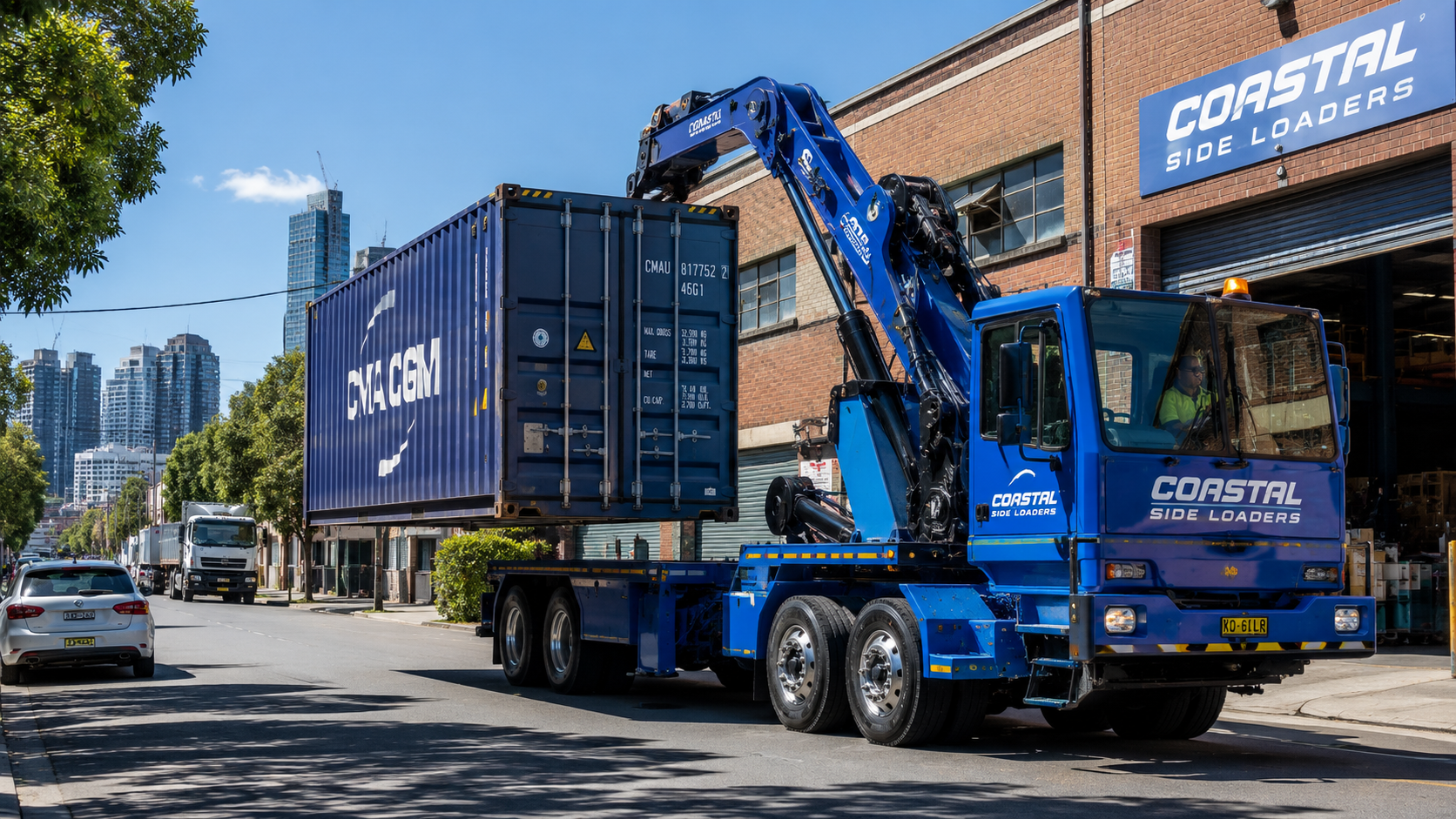 Crest Logistics Side-loader Container Transport
